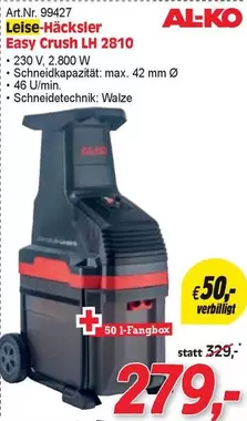 Easy - Leise-Häcksler  Crush LH 2810