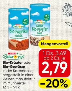 Bio-Kräuter oder Bio-Gewürze