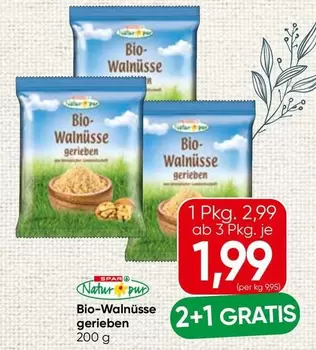 Bio - -Walnüsse gerieben