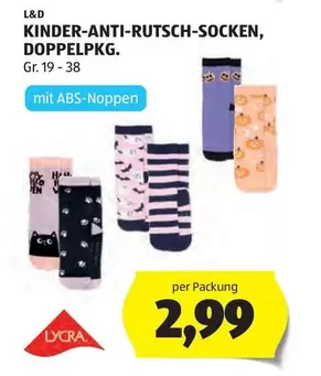 KINDER-ANTI-RUTSCH-SOCKEN, DOPPELPKG.