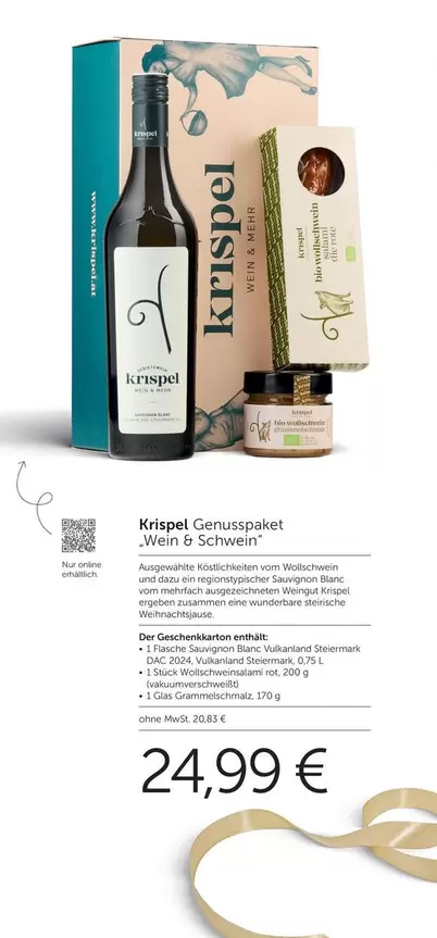 Bio - Genusspaket "Wein & Schwein"
