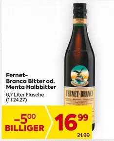 Branca Bitter od. Menta Halbbitter