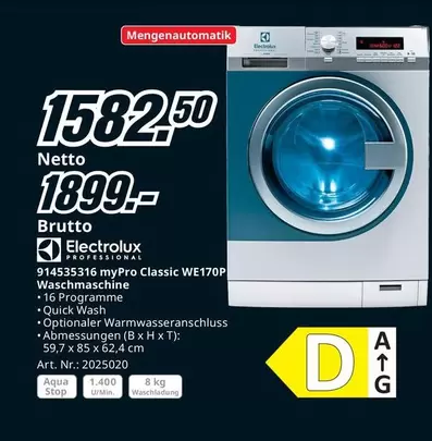 Electrolux - 914535316 myPro Classic WE170P Waschmaschine