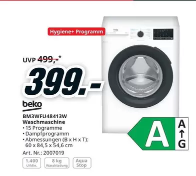 Beko - BM3WFU48413W Waschmaschine