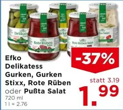 Gurken, Gurken Stixx, Rote Rüben oder Pußta Salat