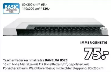 Taschenfederkernmatratze BANELVA BS25