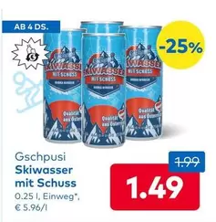 Skiwasser mit Schuss