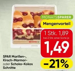 Marillen-, Kirsch-Marmor- oder Schoko-Kokos Schnitte