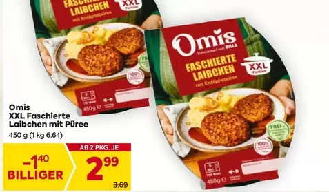 XXL Faschierte Laibchen mit Püree