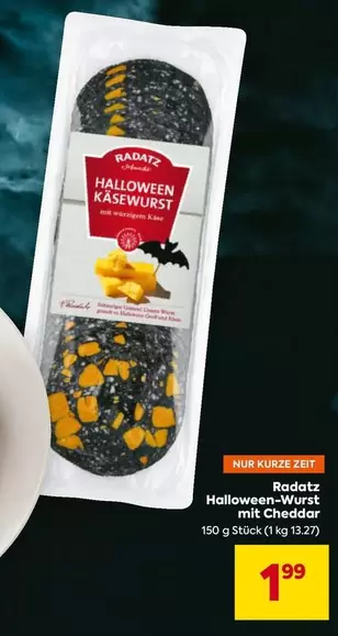 Halloween-Wurst mit Cheddar
