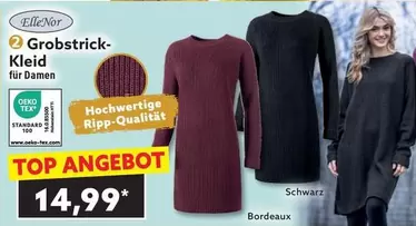 Schwarz - Grobstrick-Kleid