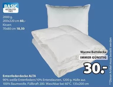 Entenfederdecke ALTA