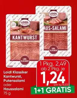 Kantwurst, Putensalami oder Haussalami