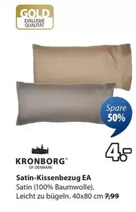 Gold - Satin-Kissenbezug EA