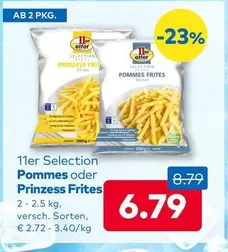 Pommes oder Prinzess Frites