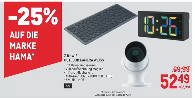 Weiss - OUTDOOR KAMERA WEISS
