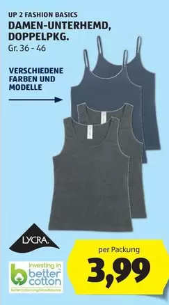 DAMEN-UNTERHEMD, DOPPELPKG.