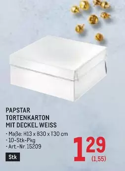 Weiss - TORTENKARTON MIT DECKEL WEISS
