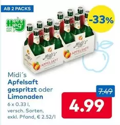 Apfelsaft gespritzt oder Limonaden