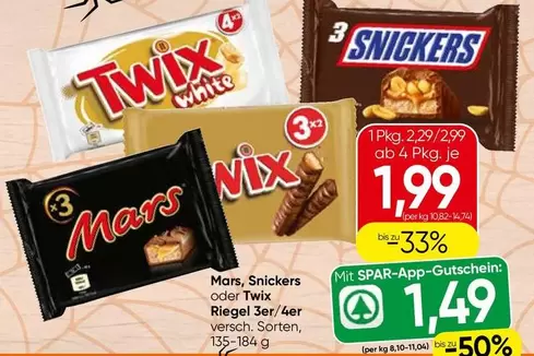 Mars, Snickers oder Twix