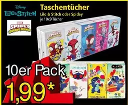 Friends - Taschentücher Lilo & Stitch oder Spidey