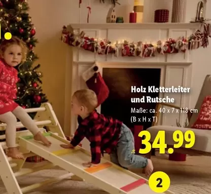 Holz Kletterleiter und Rutsche