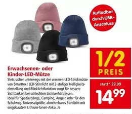 Camping - Erwachsenen- oder Kinder-LED-Mütze