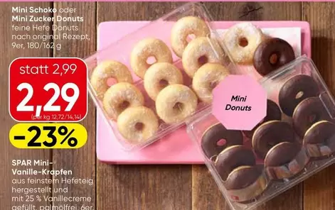 Mini Schoko oder Mini Zucker Donuts