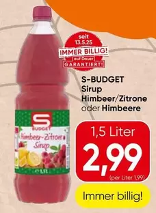 Sirup Himbeer/Zitrone oder Himbeere