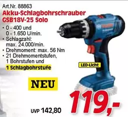 Akku-Schlagbohrschrauber GSB18V-25 Solo