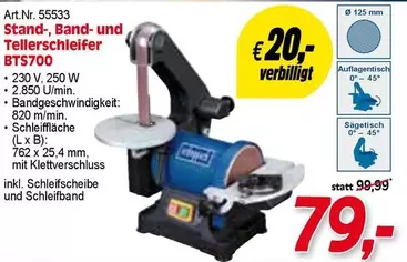 Stand-, Band- und Tellerschleifer BTS700