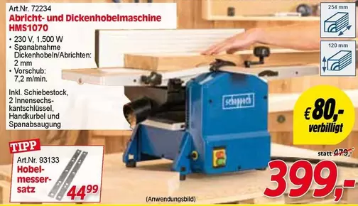 Abricht- und Dickenhobelmaschine HMS1070