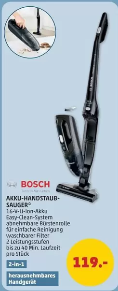Bosch - AKKU-HANDSTAUB- SAUGER