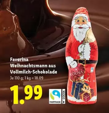 Fairtrade - Weihnachtsmann aus Vollmilch-Schokolade