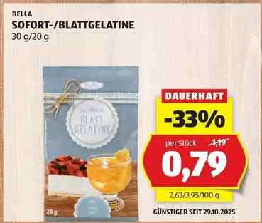SOFORT-/BLATTGELATINE