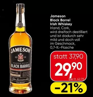 Black Barrel Irish Whiskey
