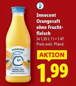 Orange - saft ohne Fruchtfleisch