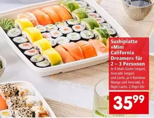 Vegan - Sushiplatte »Mini California Dreamer«