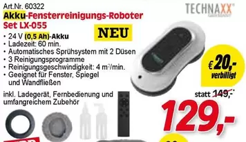 Akku-Fensterreinigungs-Roboter Set LX-055