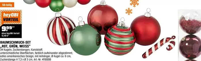 Weiss - BAUMSCHMUCK-SET