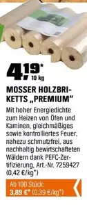 HOLZBRIKETTS „PREMIUM"