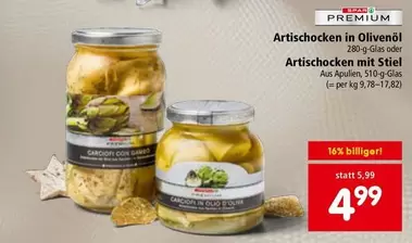 Artischocken in Olivenöl oder Artischocken mit Stiel