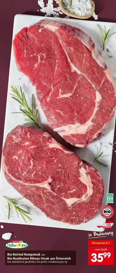 Ein Dry-Aged Tomahawk- oder Ein Dry-Aged Ribeye Steak aus Österreich