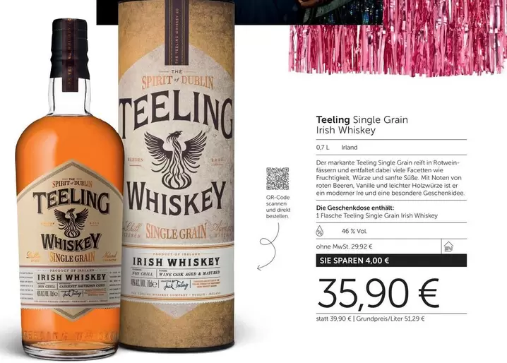 Spirit - Single Grain Irish Whiskey