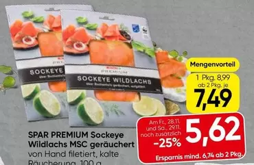 Sockeye Wildlachs MSC geräuchert