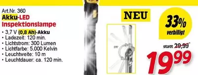 Akku-LED Inspektionslampe