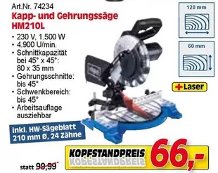 Kapp- und Gehrungssäge HM210L