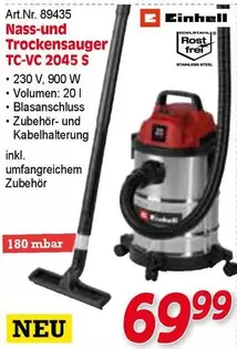 Einhell - Nass-und Trockensauger TC-VC 2045 S