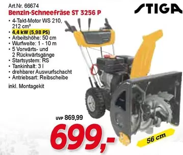 Benzin-Schneefräse ST 3256 P