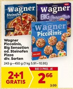 Piccolinis, Big Sensation od. Steinofen Pizza